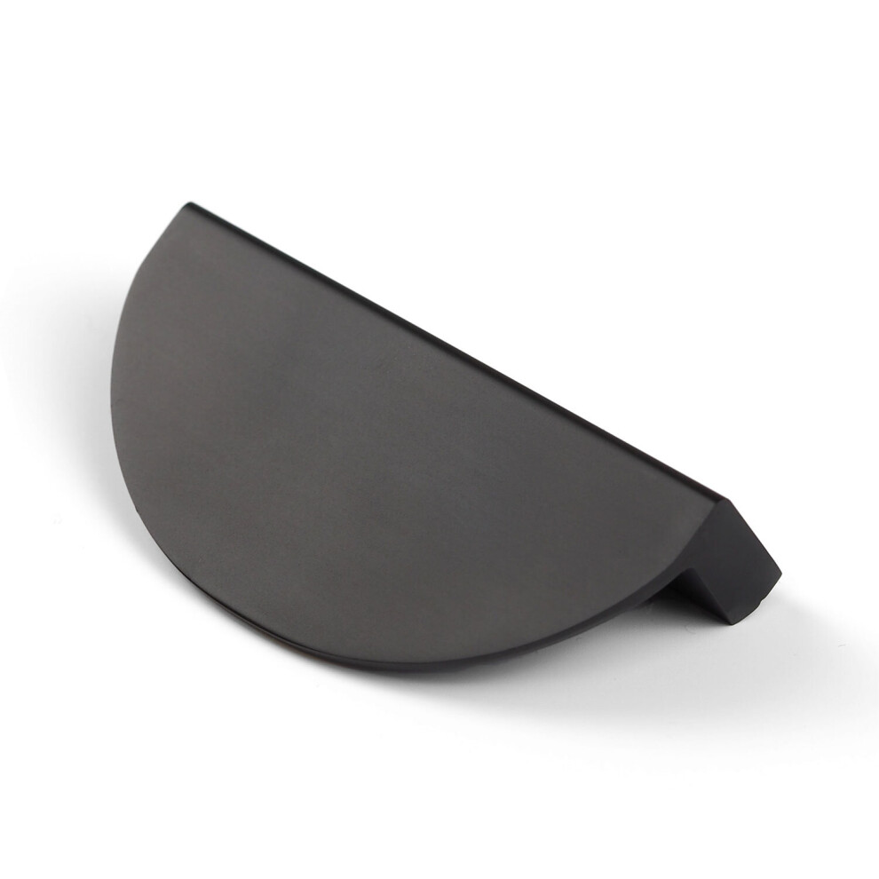 Matt Black Kitchen Cabinet Half Moon Handle 64Mm Pull 5060796707007