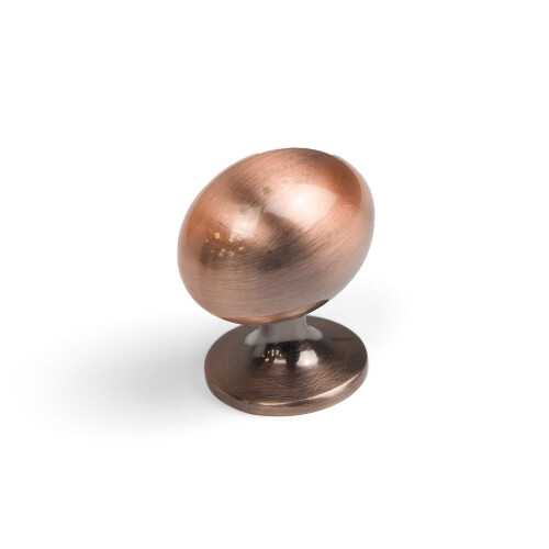 (31mm Knob) Brushed Dark Copper Cup Handle 76mm & Oval Knob