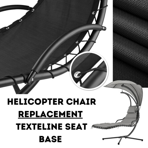 Horizon HELICOPTER CHAIR REPLACEMENT SWING TEXTILINE MESH SEAT BASE BLACK 2