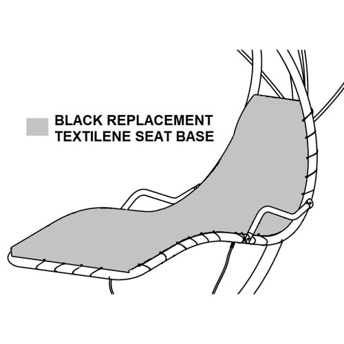Horizon HELICOPTER CHAIR REPLACEMENT SWING TEXTILINE MESH SEAT BASE BLACK 1
