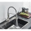 Kitchen Sink Mixer Taps Brushed Nickel Kitchen Tap with Pull Out Spray 360° Single Handle Kitchen Tap 2