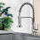 Kitchen Sink Mixer Taps Brushed Nickel Kitchen Tap with Pull Out Spray 360° Single Handle Kitchen Tap 1