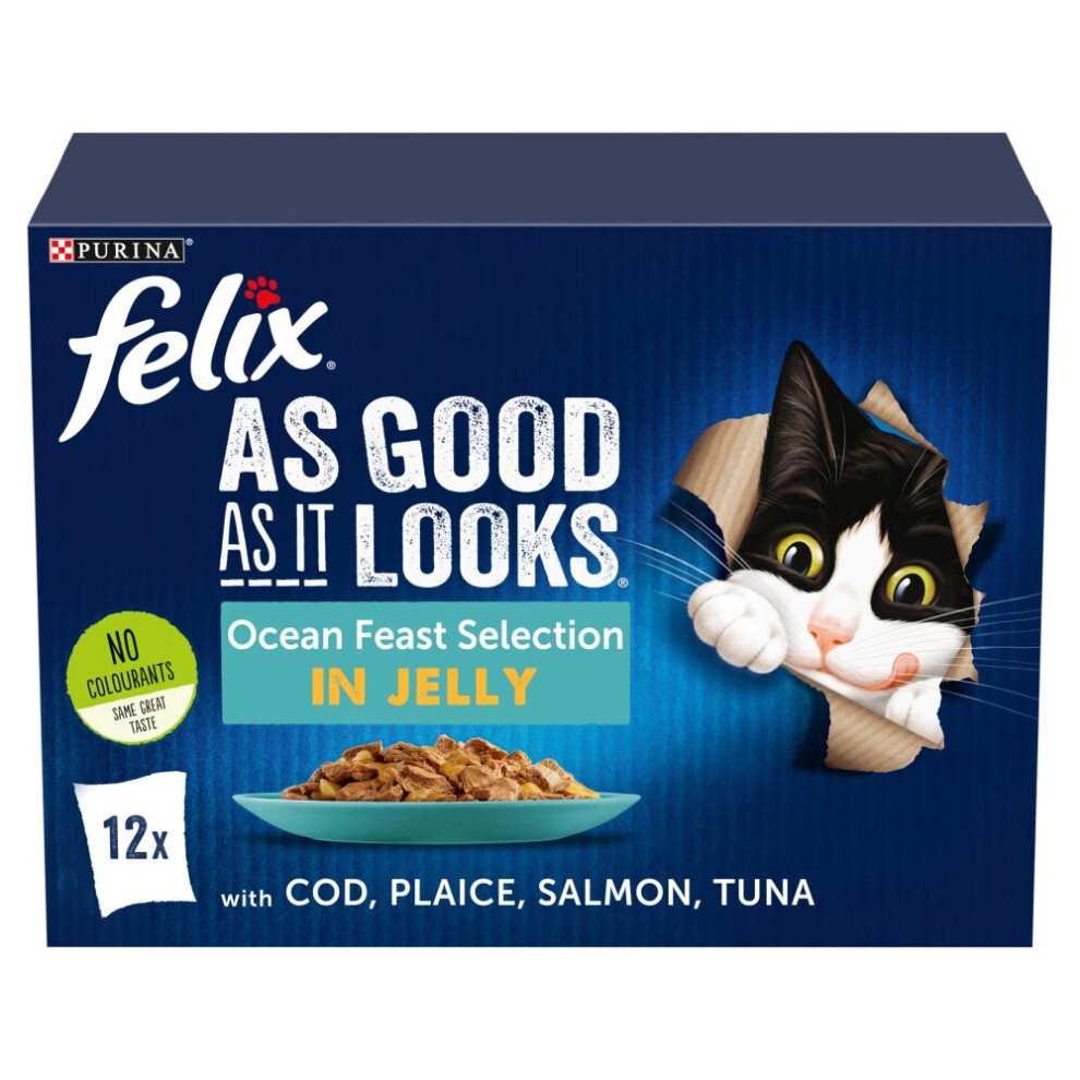 Felix As Good AsItLooks Ocean Feast SelectioninJelly12x100g(Pack of 4)