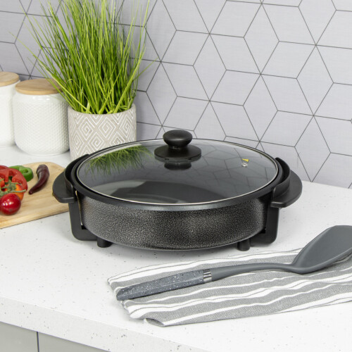 Quest Quest 35410 30cm Multi-Function Aluminium Electric Cooker Pan with Lid 2