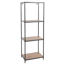 Schwarzes Metallregal 46x30x130 cm