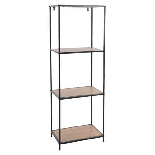 Schwarzes Metallregal 46x30x130 cm
