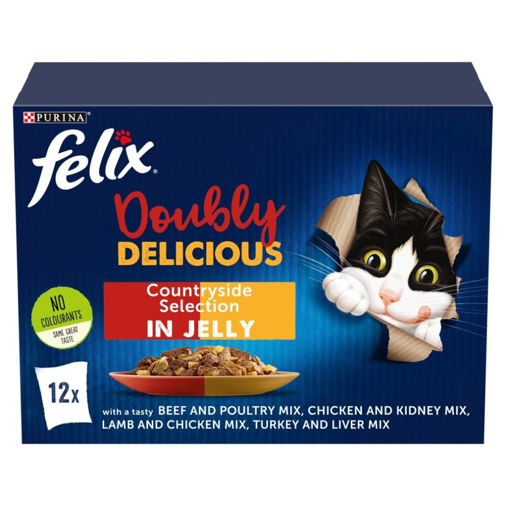 Felix Doubly Delicious Countryside Selection In Jelly12x100g(Packof 4)