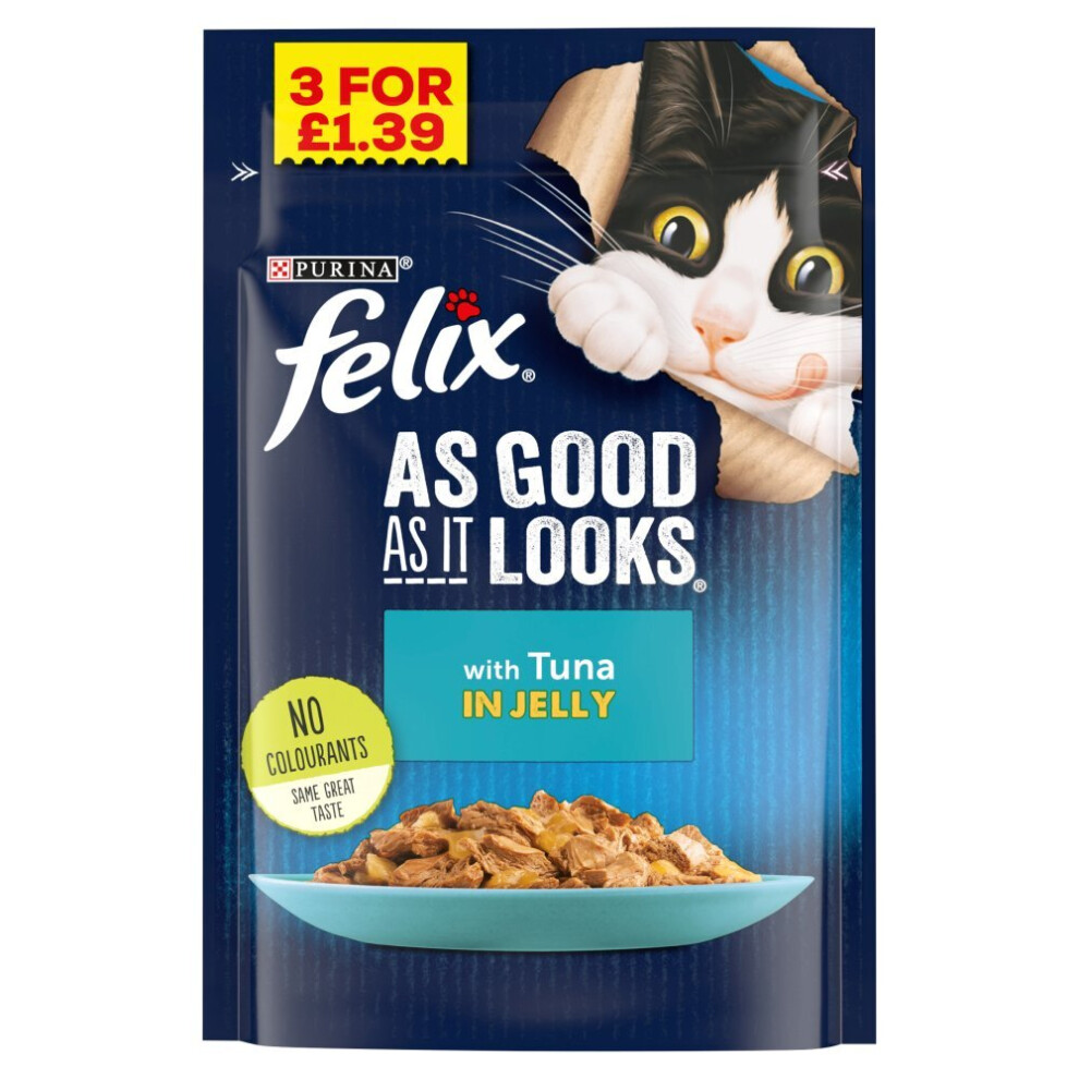 felix As Good As It Looks with Tuna in Jelly 100g (Pack of 20)