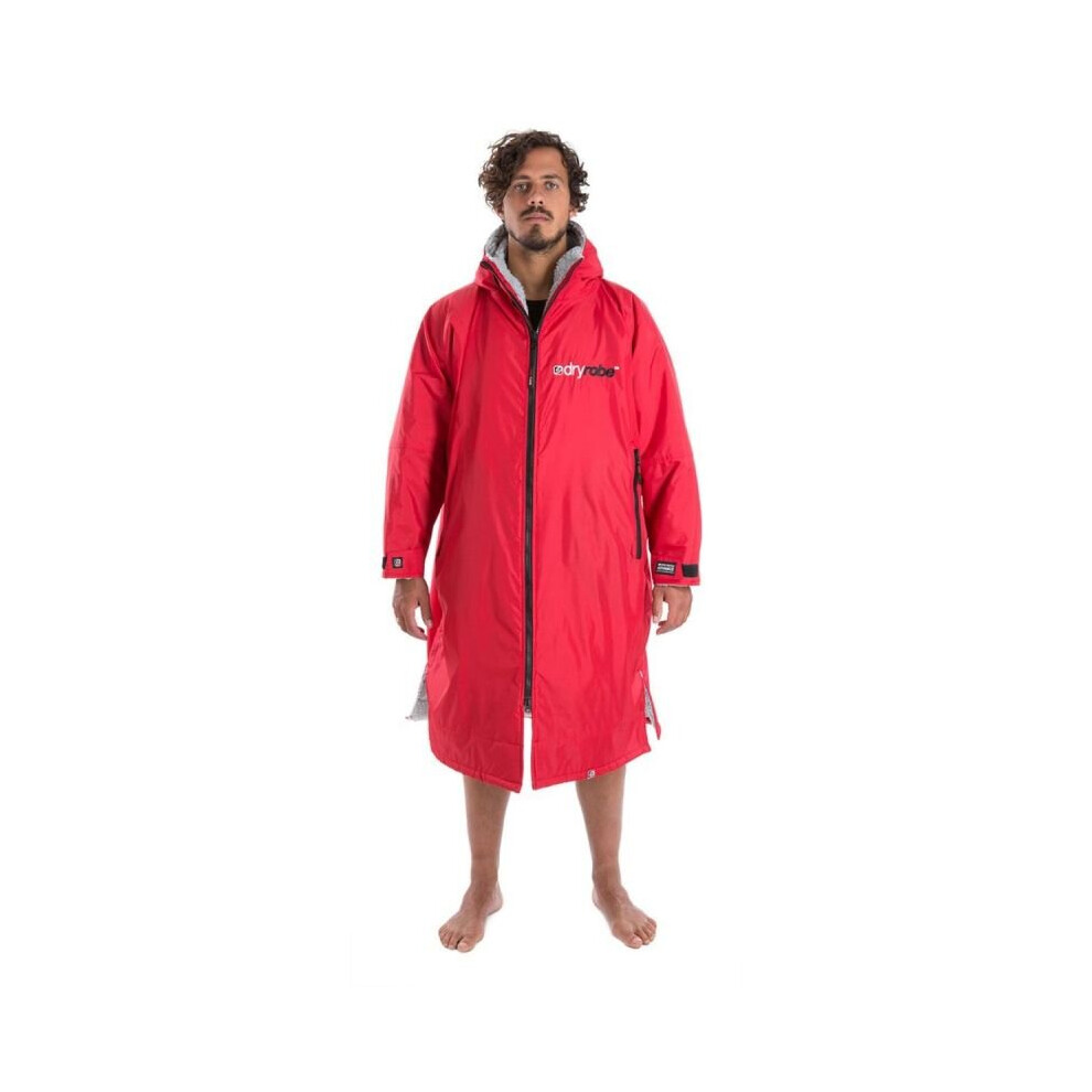 Dryrobe Advance Long Sleeve - Red/ Grey - Large