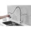 (Style-Silver) Kitchen Tap, Spring Kitchen Sink Mixer Tap Single Handle Lever with Pull Down Sprayer, High Arc Swivel 360° 2 Spray Mode 3