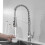 (Style-Silver) Kitchen Tap, Spring Kitchen Sink Mixer Tap Single Handle Lever with Pull Down Sprayer, High Arc Swivel 360° 2 Spray Mode 1