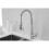 (Style-Silver) Kitchen Tap, Spring Kitchen Sink Mixer Tap Single Handle Lever with Pull Down Sprayer, High Arc Swivel 360° 2 Spray Mode 2