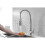 (Style-Silver) Kitchen Tap, Spring Kitchen Sink Mixer Tap Single Handle Lever with Pull Down Sprayer, High Arc Swivel 360° 2 Spray Mode 6