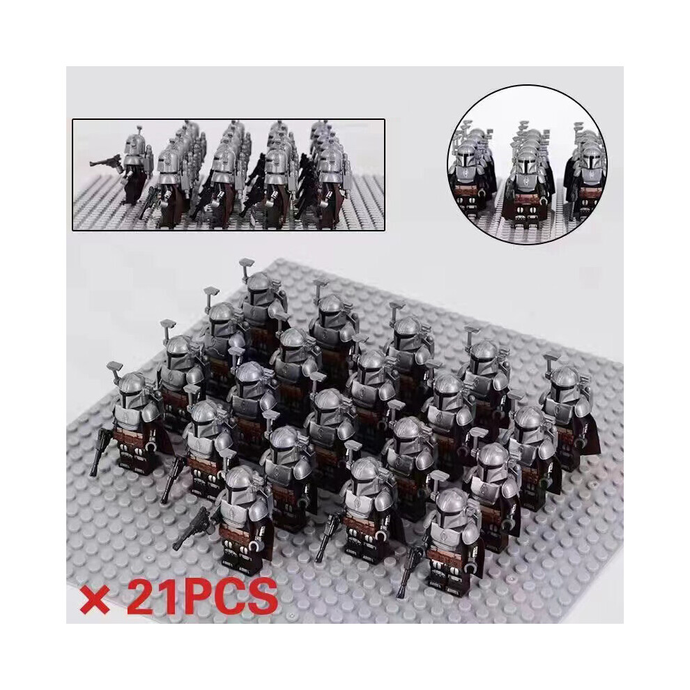 Photos - Action Figures / Transformers  21PCS Star Wars Series - Clone Trooper Legion 501st Death Watch Mandalorian Darth Vader Battle Building Block(Alloy Hunter)