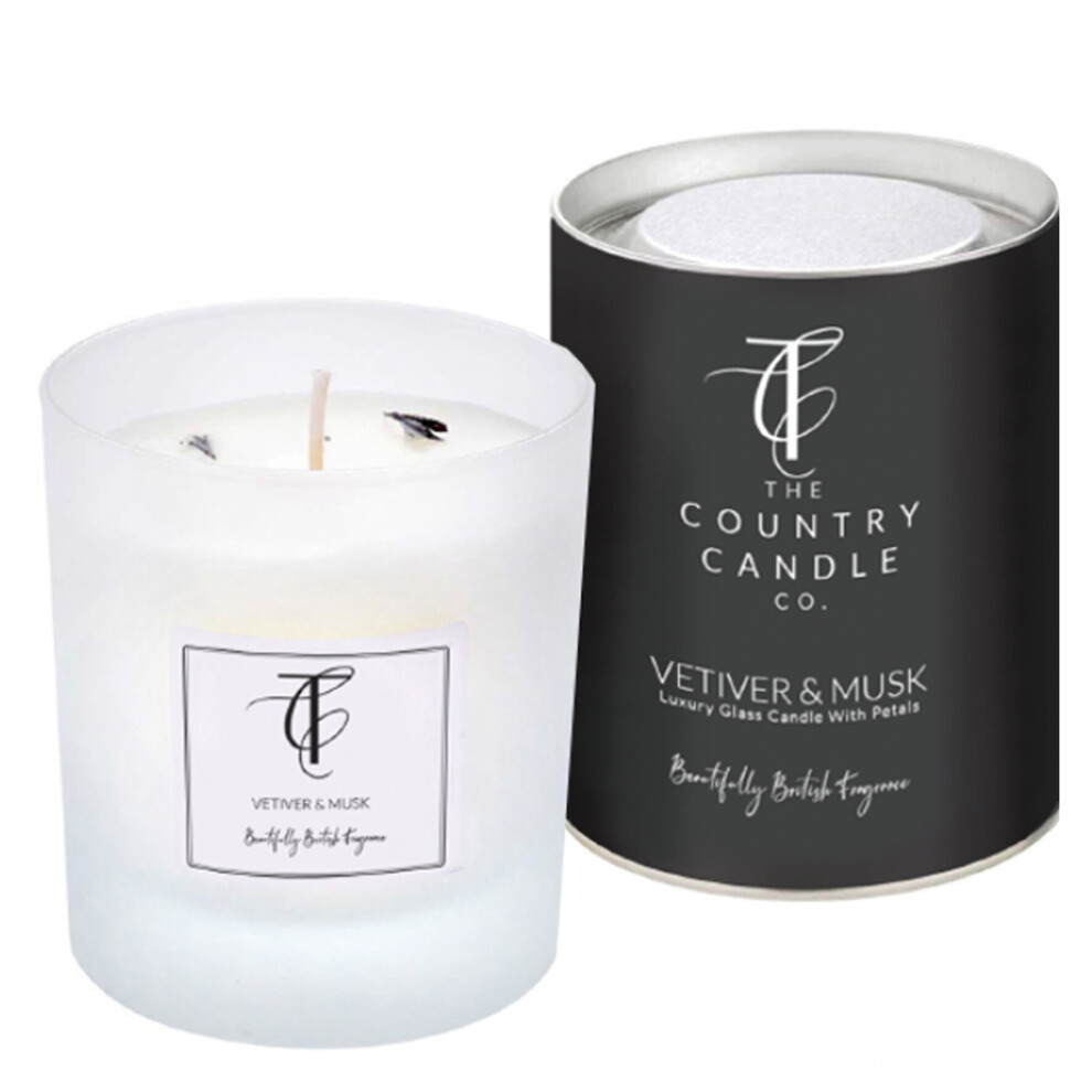 The Country Candle Company Pastel Range Glass Candle - Vetiver & Musk