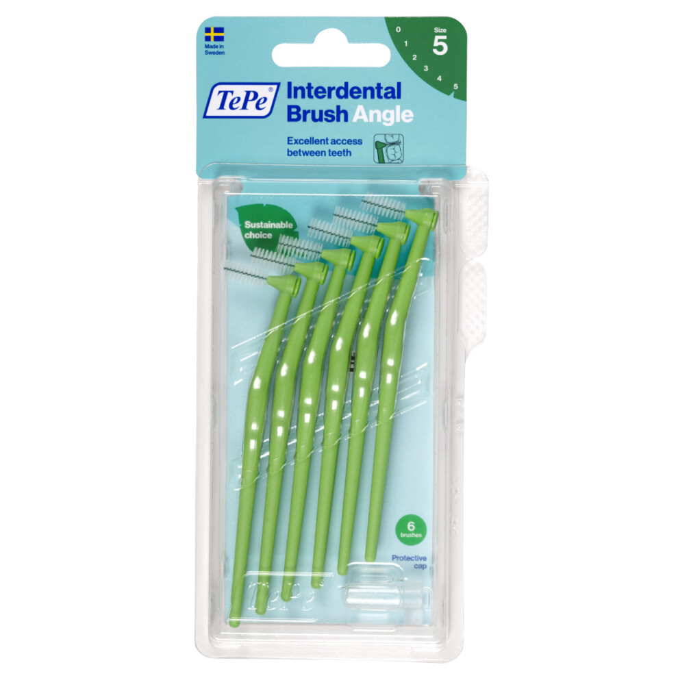 Tepe Angle Interdental Brush, Green 0.8mm X 2