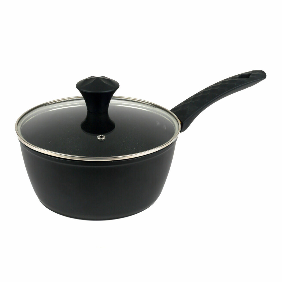 Salter 20 Cm Diamond Edition Forged Aluminium Non-Stick Cooking Saucepan Gold
