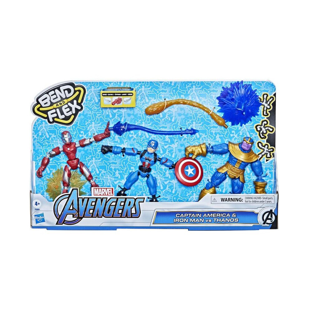 Hasbro Marvel Avengers Bend And Flex Cap And Im Vs Thanos