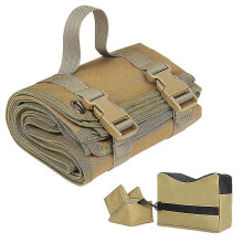 (Khaki) Shooting Mat Tactical Non Slip Roll Up Mat Durable Nylon Camping Mat For Outdoor