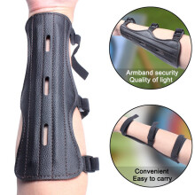 Leather Archery Equipment Arm Guard Protection Forearm Safe Adjustable