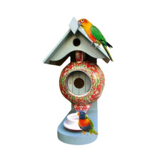 (  Red) Teapot Bird House Feeder Bird feeder Wild Bird House Feed