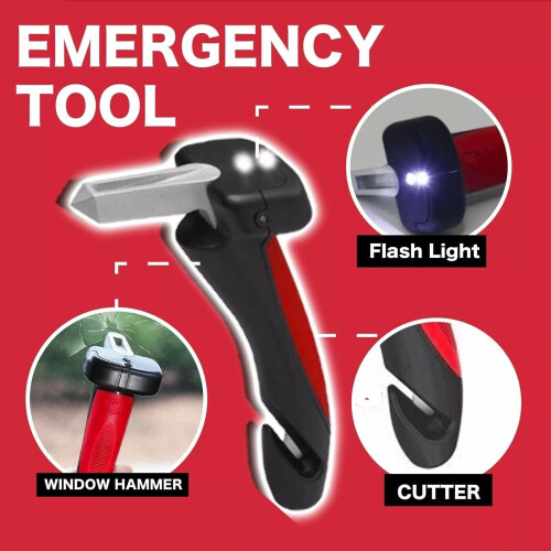 Disabled Mobility Aid Car Door Handle Flashlight Seatbelt Cutter Window Breaker 1
