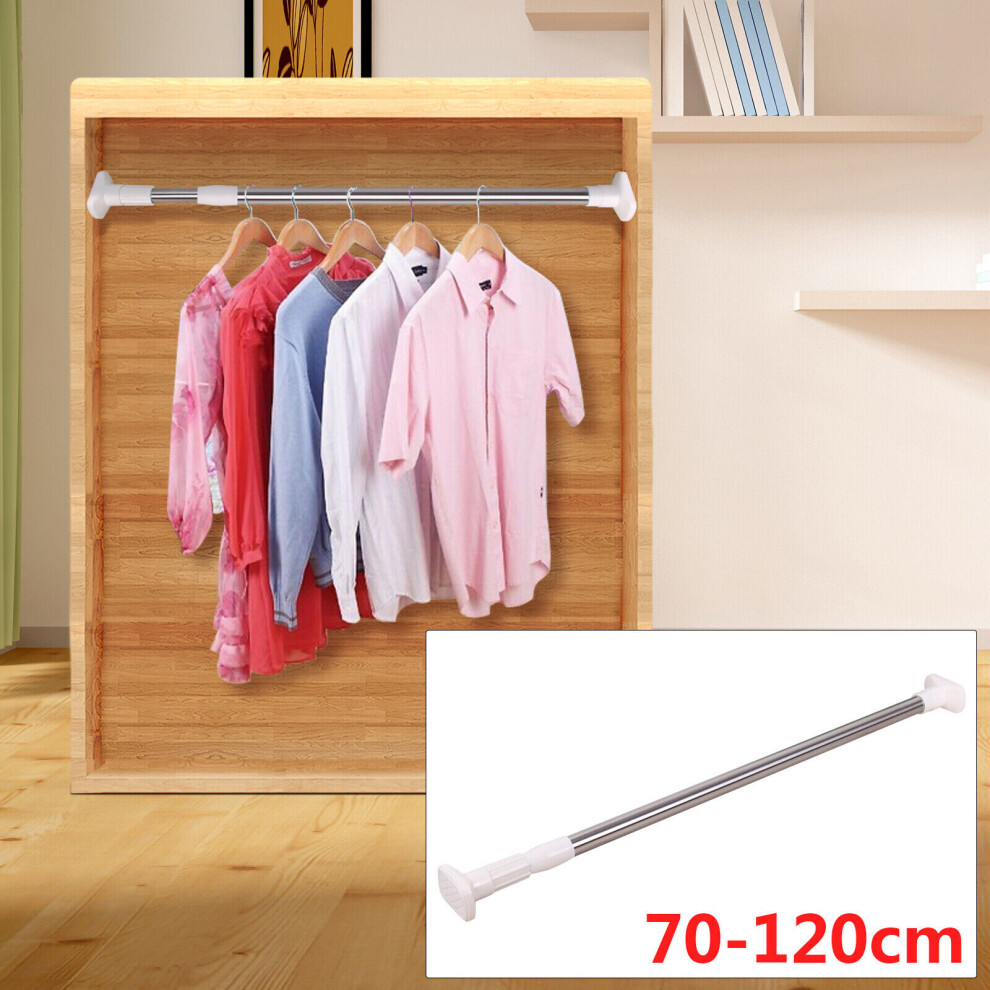 Extendable Telescopic Shower Curtain Pole 70-120 cm Rail Rod Pole