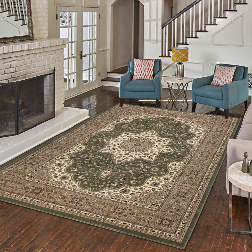 (Green, 200 x 290 cm (6 ft 7 in x 9 ft 6 in)) Extra Large Area Rugs ...