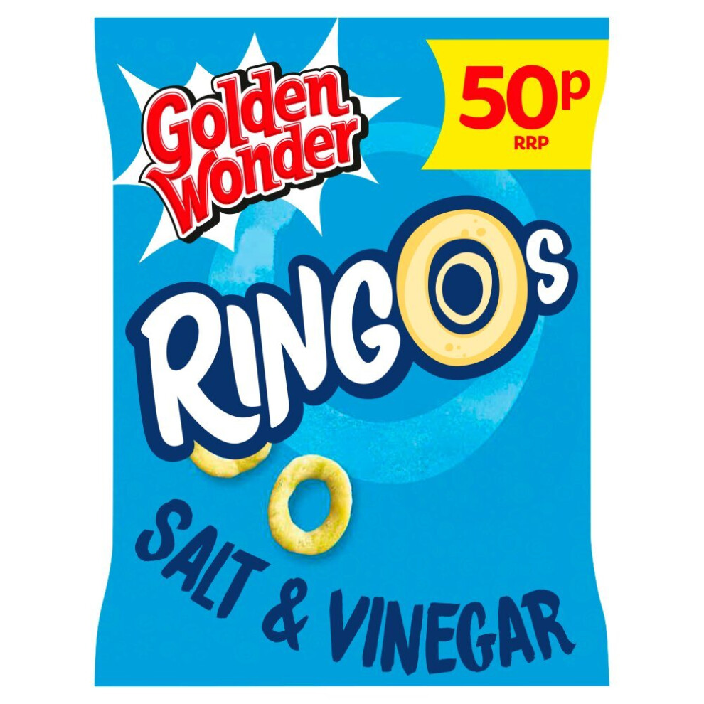 Golden Wonder Ringos Salt & Vinegar 25g (Pack of 24)