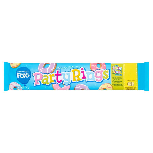 Fox's Party Rings 125g (Pack of 12) 1