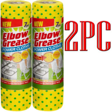 2 X Elbow Grease Non Scratch Super Absorbent Power Cloths Tough Grease 14 Pack