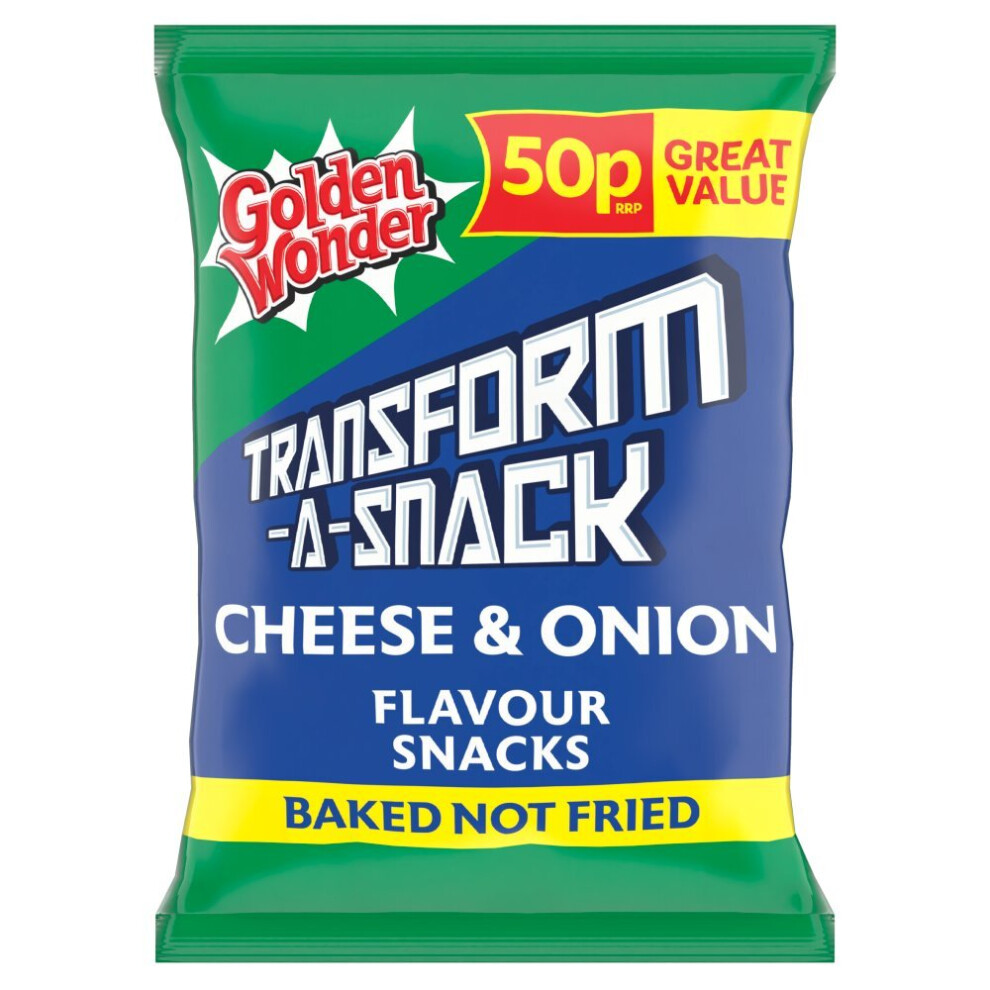 Golden Wonder Transform-A-Snack Cheese & Onion Flavour 27g(Pack of 30)