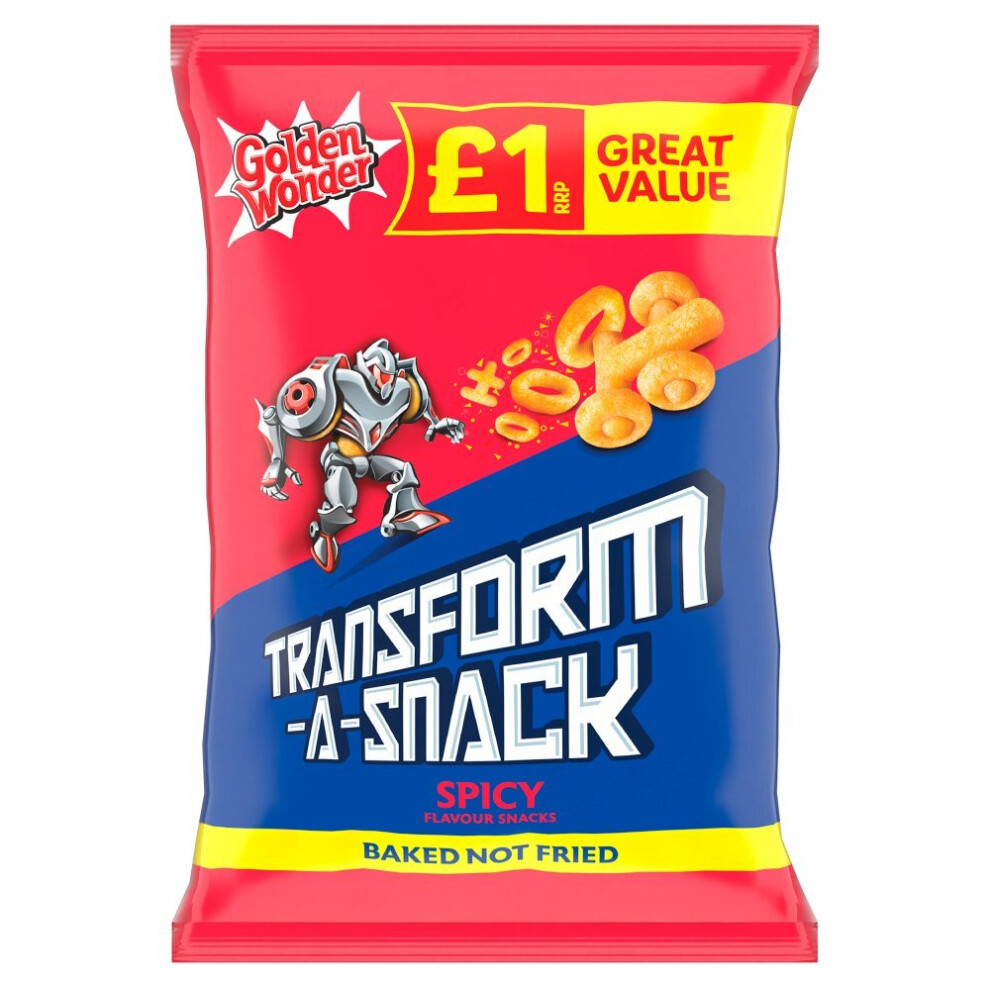 Golden Wonder Transform-A-Snack Spicy Flavour Snacks 56g (Pack of 18)