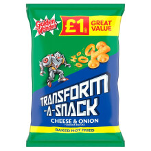 Golden Wonder Transform-A-Snack Cheese & Onion Flavour 56g(Pack of 18)