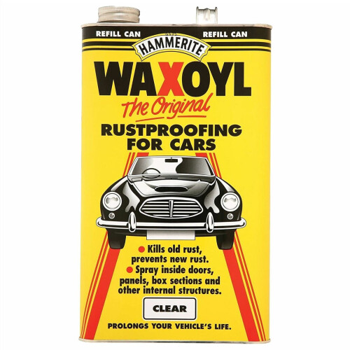 Hammerite 6litre Clear Refill WaxOyl Rust Eliminator Proof Prevention + Gun 1