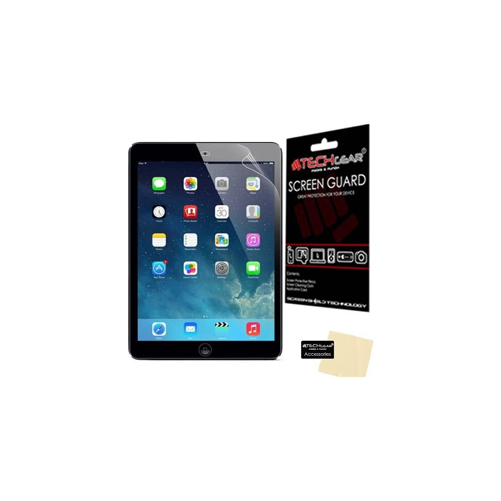 TECHGEAR Screen Protector for iPad Air 9.7" & iPad Air 2 (iPad 5 & 6) - Clear Lcd Screen Protectors with Cloth & Application Card