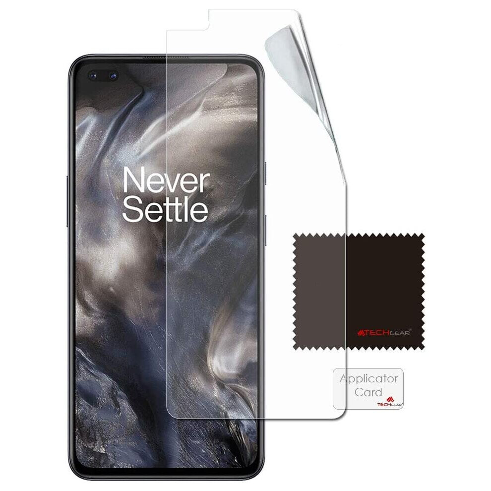 [5 Pack] TECHGEAR Screen Protectors Compatible with OnePlus Nord, CLEAR LCD Screen Protectors Cover Guards