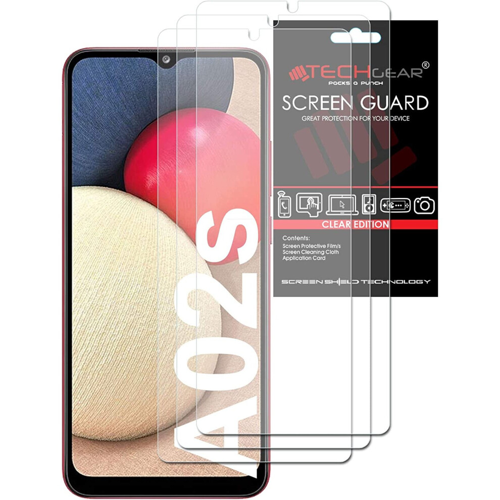 Techgear [3 Pack] Screen Protectors Compatible With Samsung Galaxy A02s / A03s / A03, Clear Lcd Screen Protectors Cover Guards