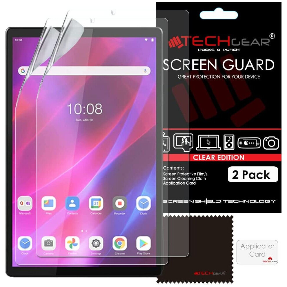 Techgear [Pack Of 2] Screen Protectors For Lenovo Tab K10 / Tab M10 Plus 2Nd Gen 2020 (10.3") Tb-X606 / Tb-X6c6 Ultra Clear Screen Protector