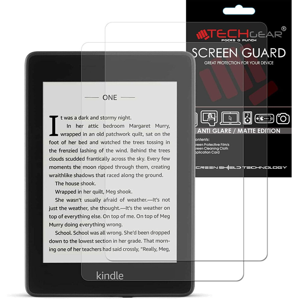 2 Pack TECHGEAR Matte Full Screen Protectors for for Amazon Kindle Paperwhite 5 / Signature / Paperwhite Kids 6.8" (2021 Release / 11th Generation)