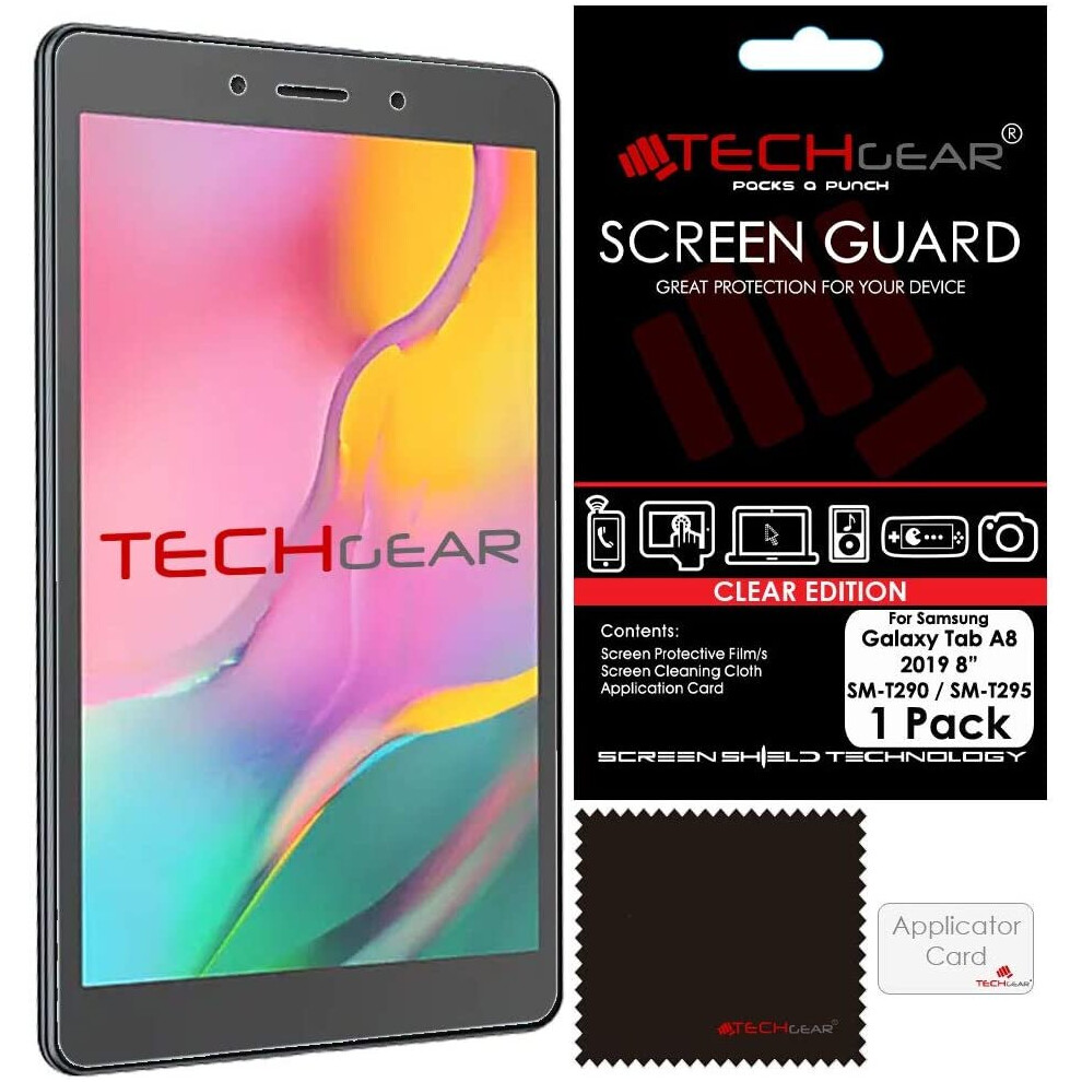 Techgear Screen Protector Compatible For Samsung Galaxy Tab A 8.0 2019 8" (Sm-T290 / Sm-T295), Ultra Clear Screen Protector