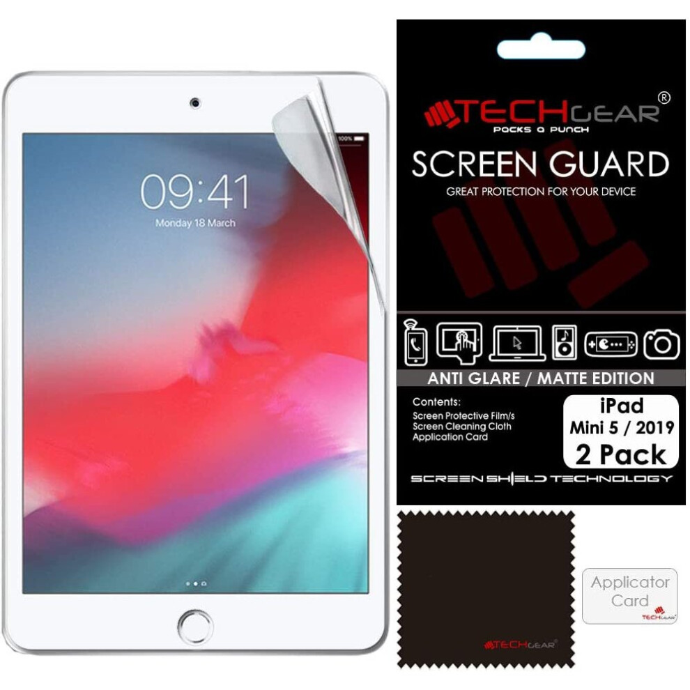 [2 Pack] TECHGEAR Anti Glare Screen Protectors for iPad Mini 5 (2019), MATTE Screen Protector Compatible with New 2019 Apple iPad Mini 5