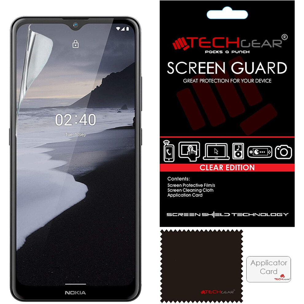 [3 Pack] TECHGEAR Screen Protectors Compatible with Nokia 2.4, CLEAR LCD Screen Protectors Cover Guards