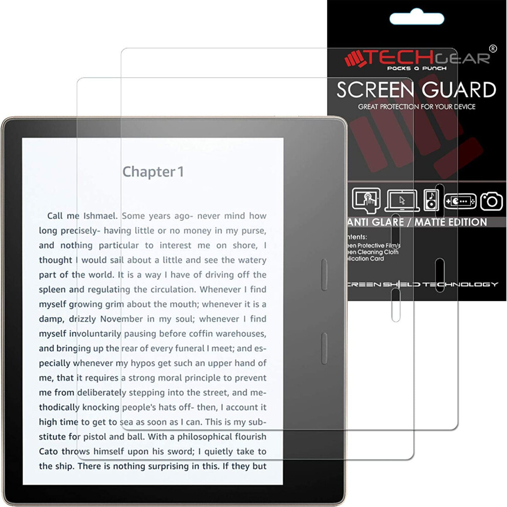 TECHGEAR [Pack of 3] Matte Screen Protectors for for Amazon Kindle Oasis 3 (2019 Release / 10th Generation) ANTI GLARE / MATTE Screen Protectors