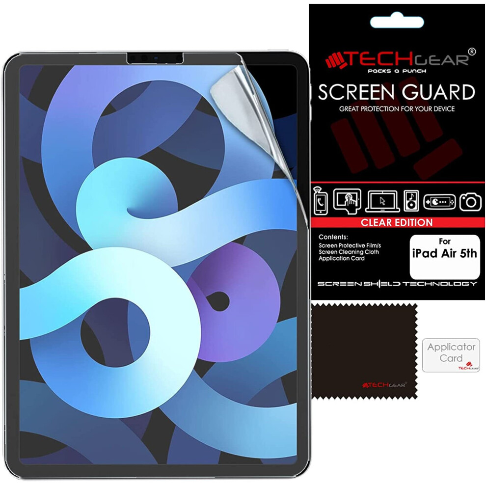 TECHGEAR iPad Air 5, 5th Generation Screen Protectors, Ultra CLEAR Screen Protector  Designed For iPad Air 10.9" 2022