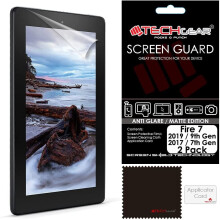 [2 Pack] TECHGEAR Anti Glare Screen Protectors for Previous Amazon Fire 7" & Fire Kids Edition 7" (9th Generation / 2019 & 7th Gen / 2017 )