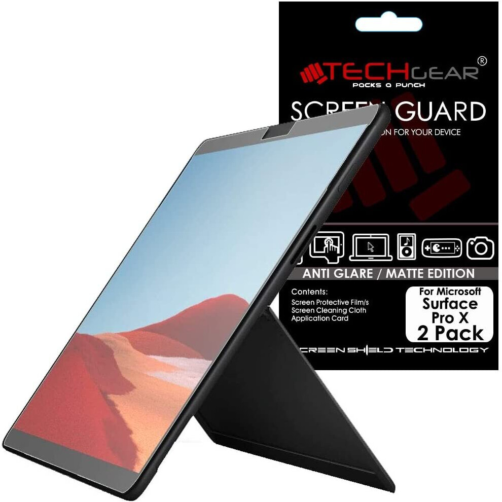 TECHGEAR [Pack of 2] Anti Glare / Matte Screen Protectors for Microsoft Surface Pro X (13 Inch screen) - Matte Screen Protector Covers