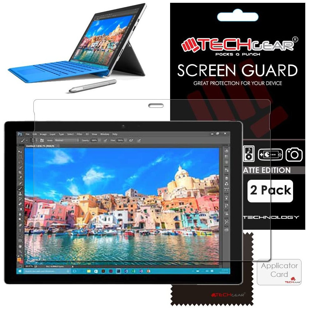 [Pack of 2] TECHGEAR Anti Glare / Matte Screen Protectors for Microsoft Surface Pro 6, Surface Pro 2017, Surface Pro 4 (12.3 Inch screen)