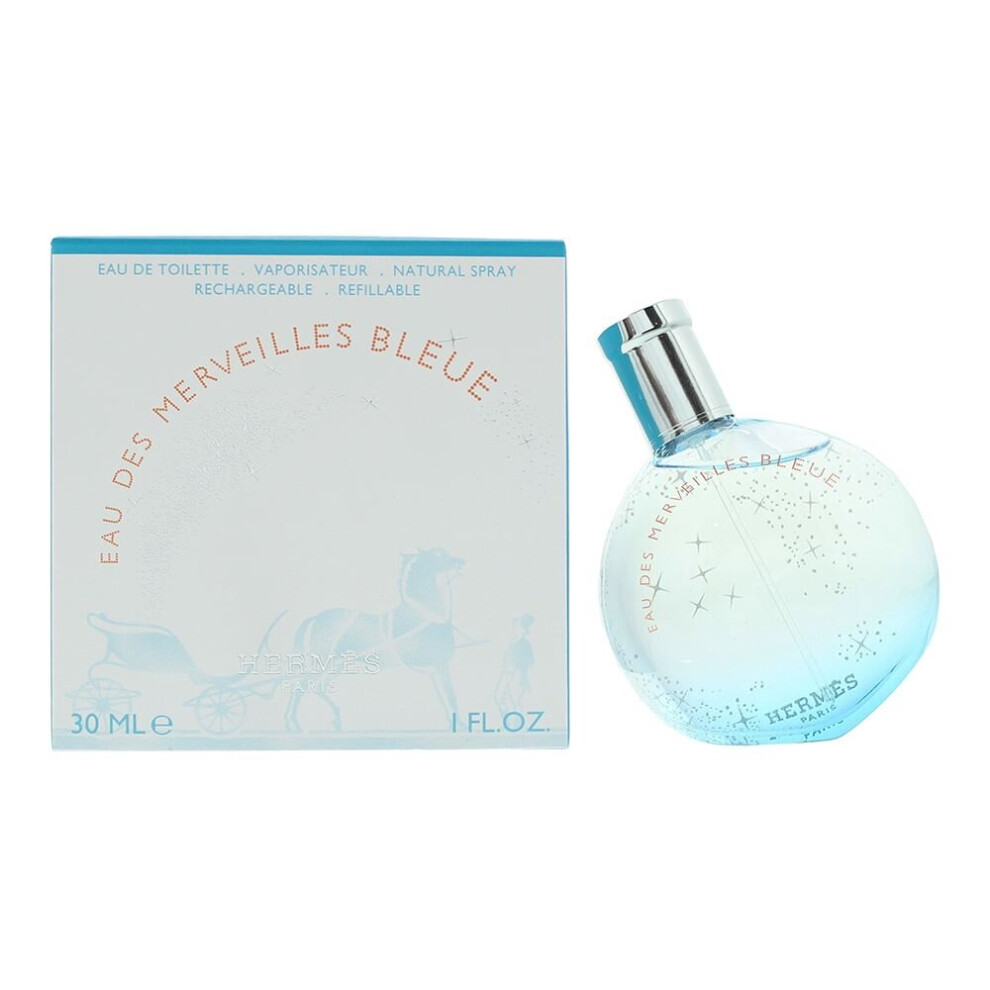 Hermes Eau Des Merveilles Bleue Refillable Eau De Toilette 30ml