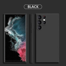 (S23, black) Liquid Silicone Back Case for Samsung S23/S23 Plus/S23 Ultra